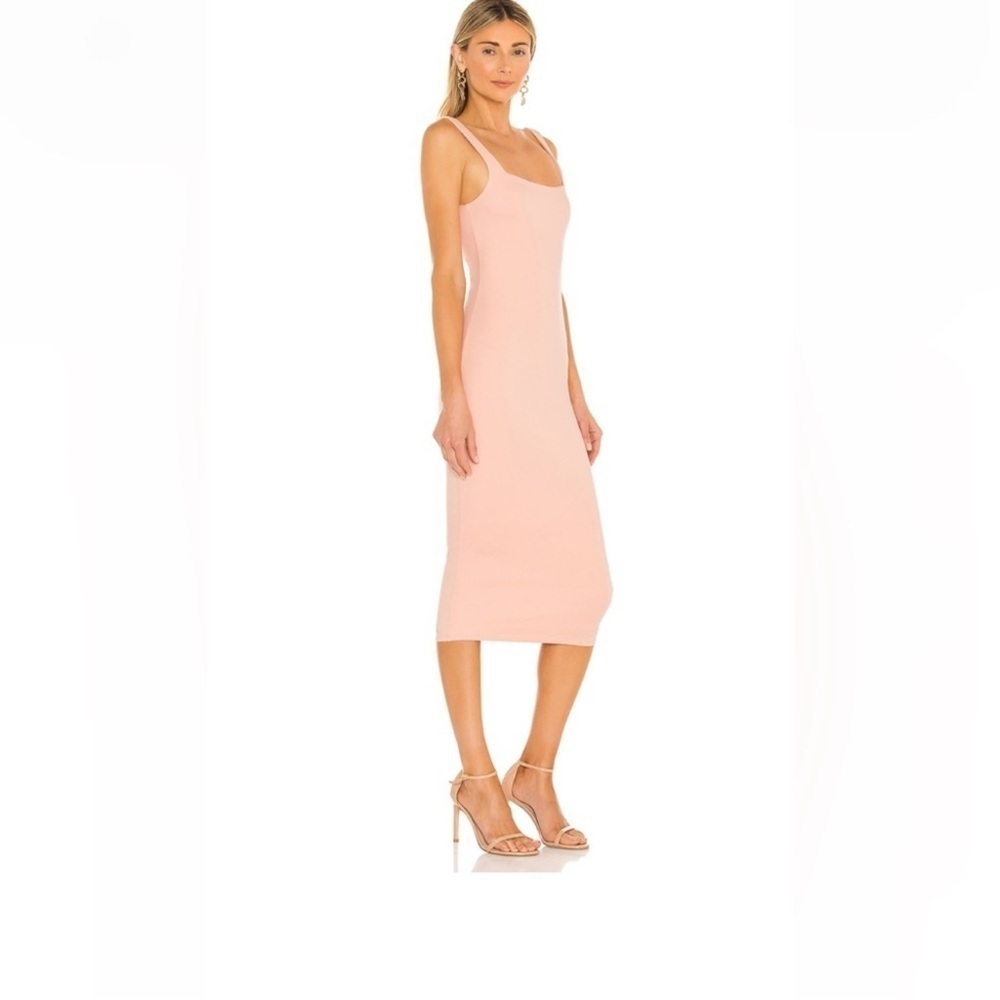 Lovers + Friends Revolve Donatella Midi Dress Blush Pink Bodycon Size XS - Picture 2 of 8